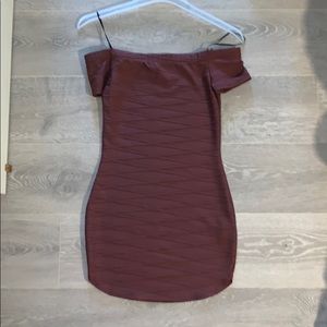 Pink Off Shoulder Dress